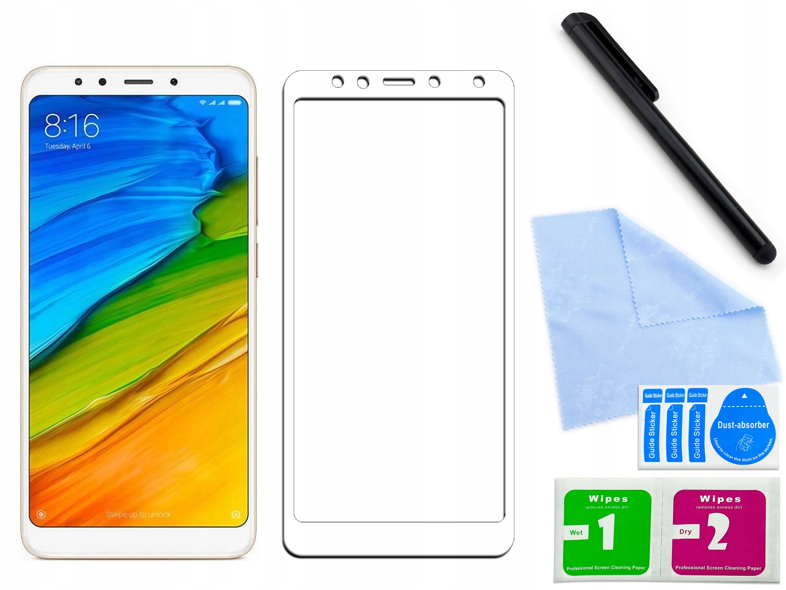 

Szkło 3D 9H curved do Xiaomi Redmi 5 Biały