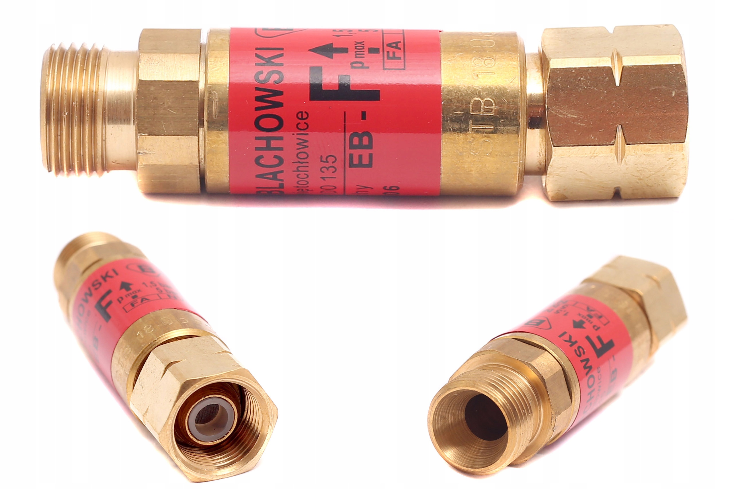 Bezpiecznik przyreduktorowy ACETYLEN EB-F STB Kod producenta 22.10.01