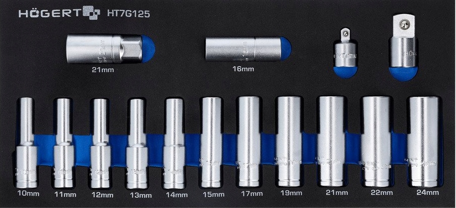 HOGERT HT7G125 WKŁAD ZESTAW NASADEK Z ADAPTERAMI