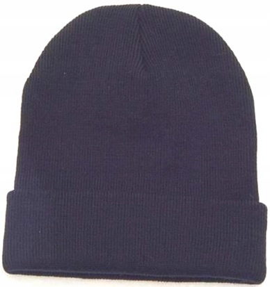 Super czapka zimowa dziana ciepła czarna