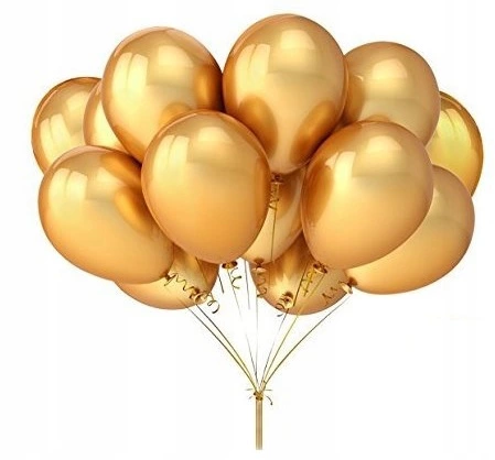 BALONY METALICZNE ZŁOTE 25CM NA OSIEMNASTKĘ 12 SZT