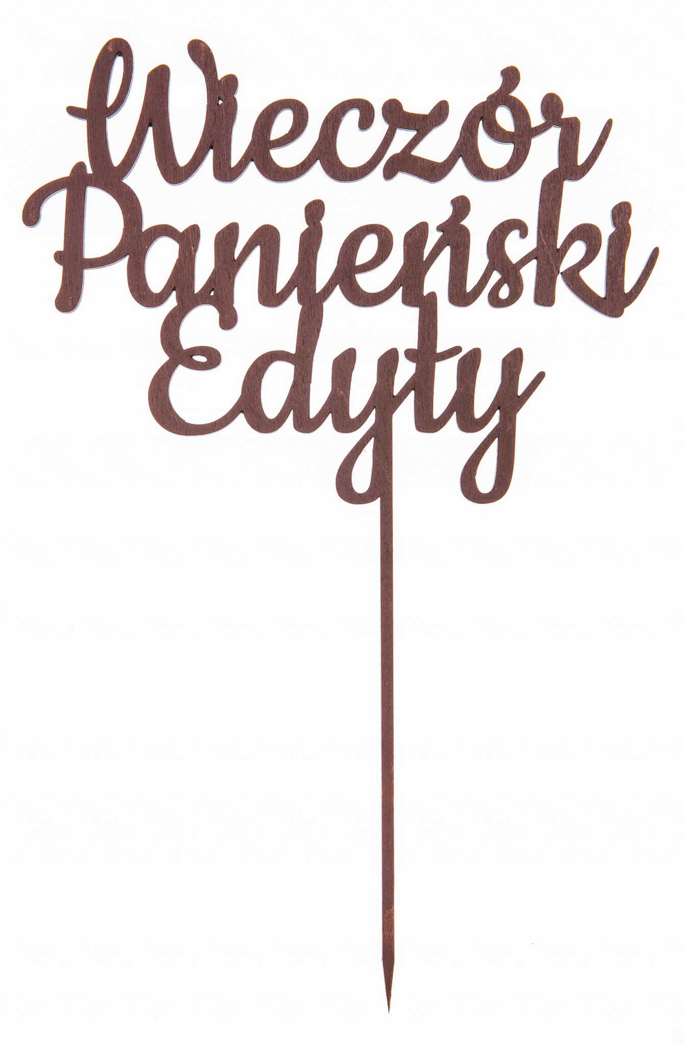 

Topper na Tort Wieczór Panieński napis ozdoby Imię