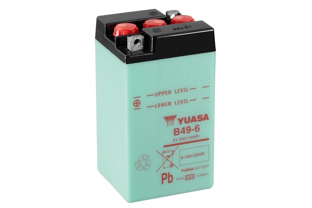 Akumulator motocyklowy Yuasa B49-6 6V 8Ah lewy