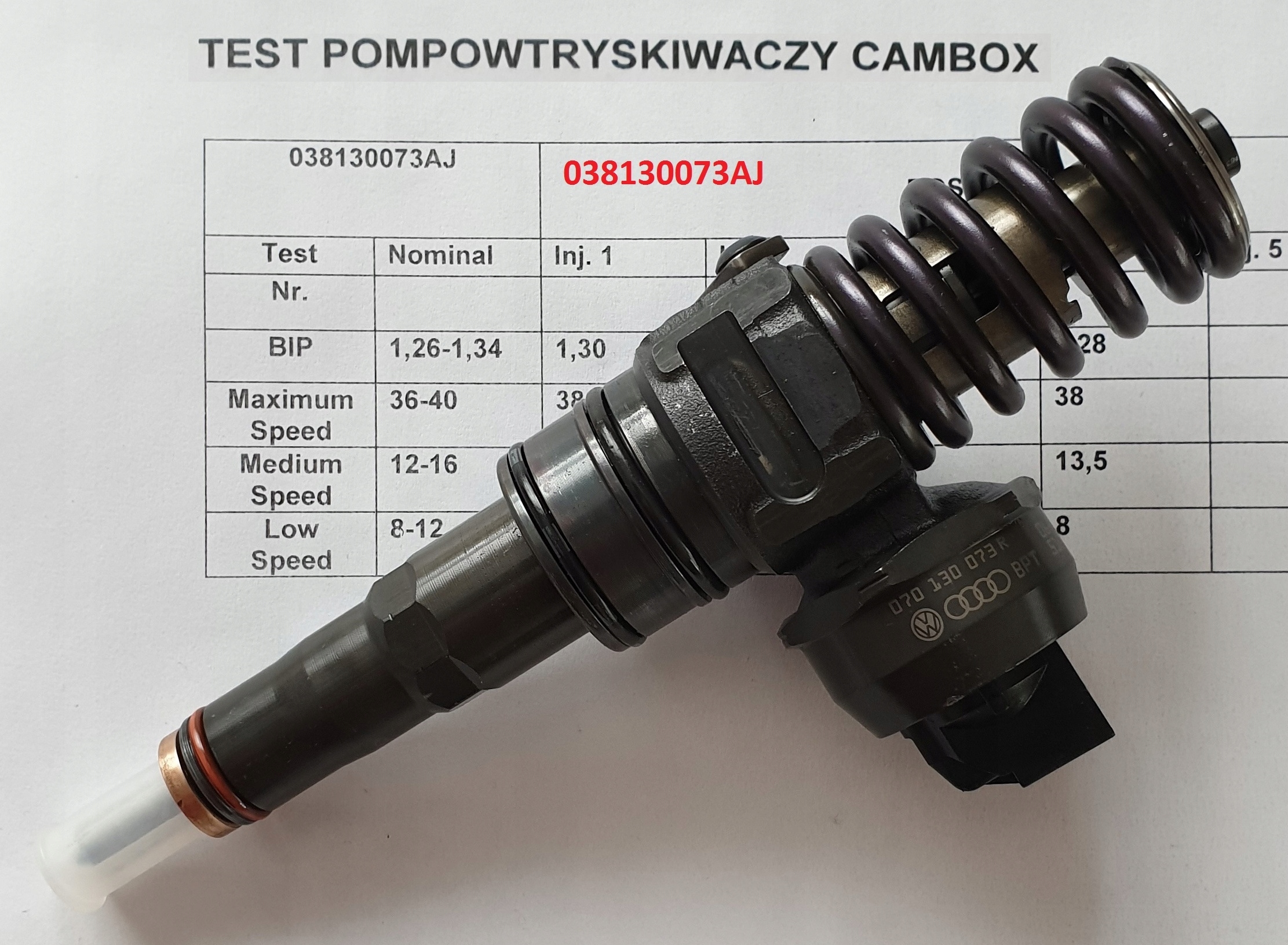 POMPOWTRYSKIWACZE POMPOWTRYSKI 1.9tdi 038130073AK