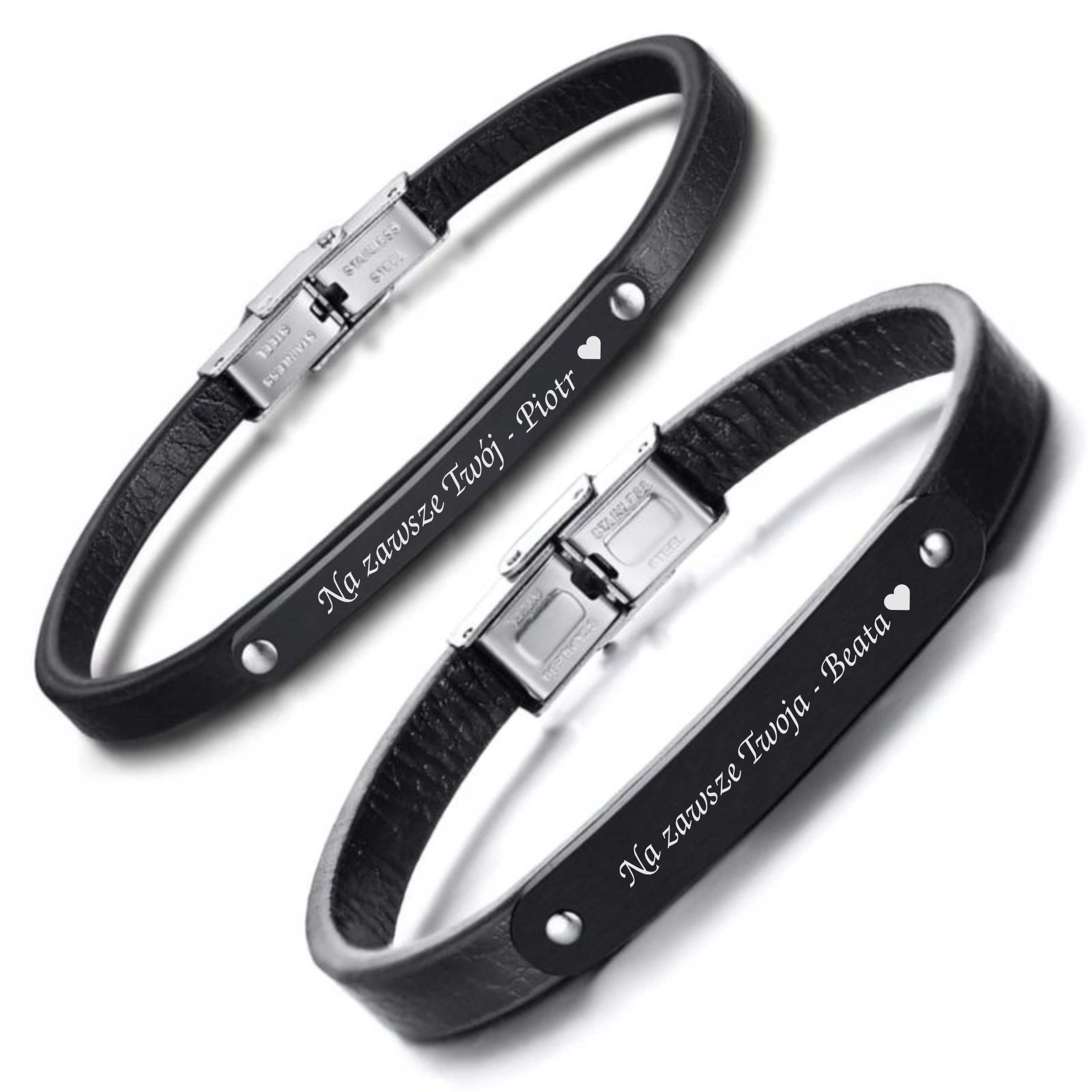 

Bransoletki skóra Dla Pary Zakochanych z grawerem