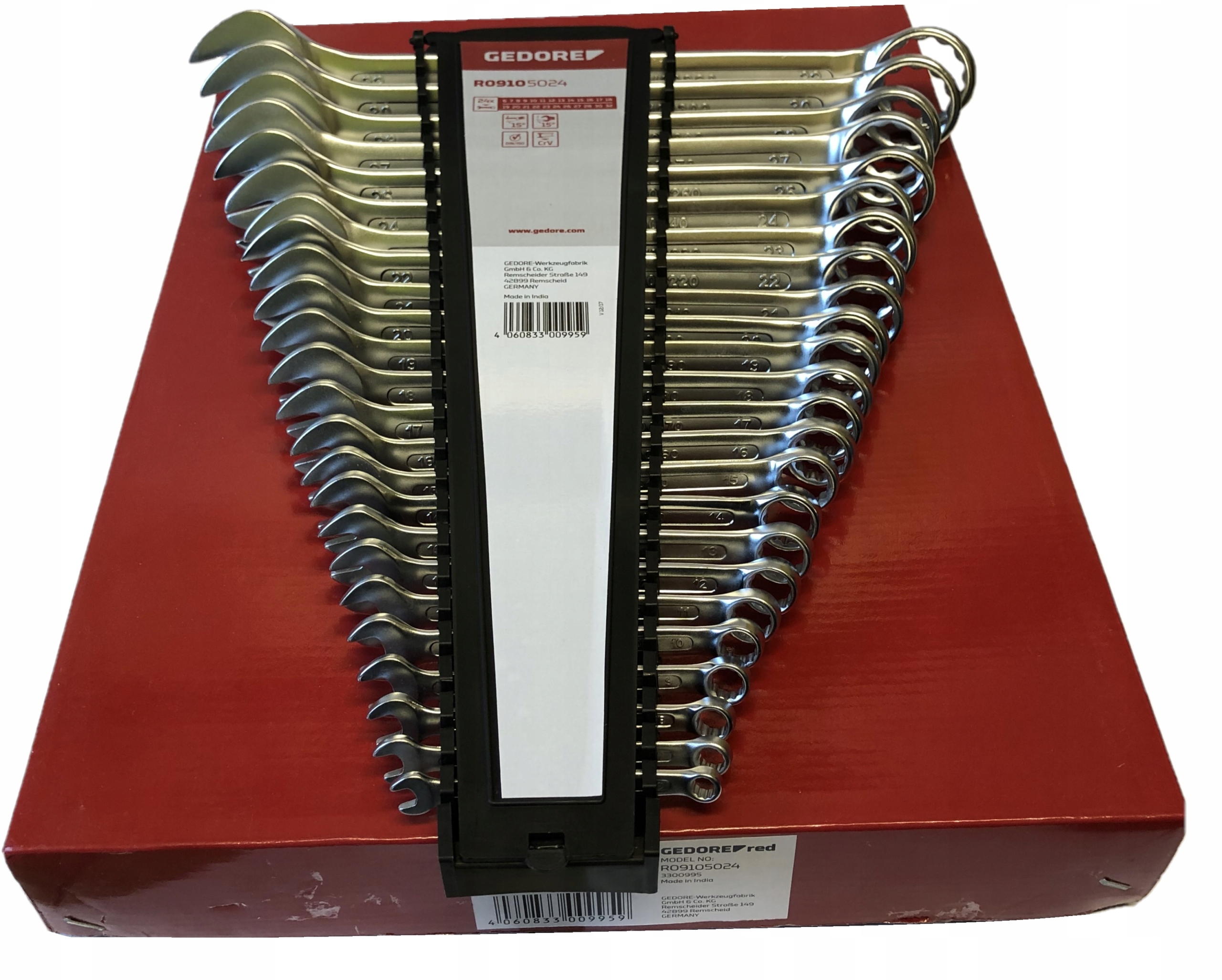 Gedore Красные Ключи с плоской головкой 6-32 мм 24 шт.