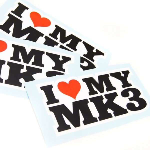 

Naklejka sticker I Love My MK3 golf, vw, ford