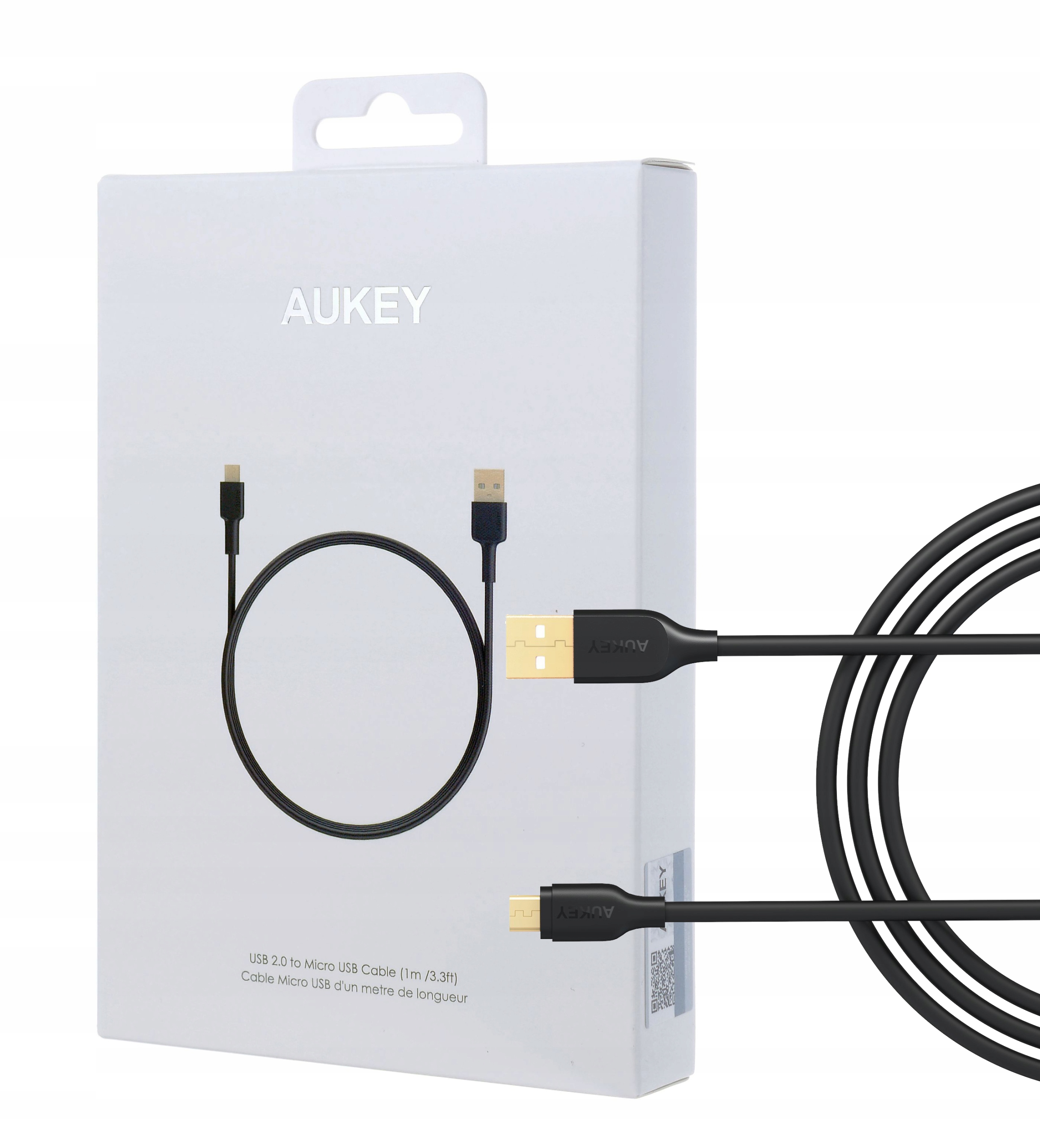 

Aukey CB-MD1 Black kabel micro Usb Quick Charge 1m