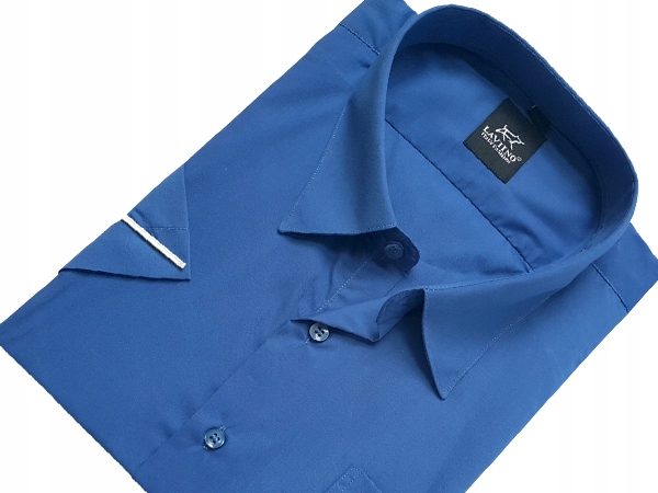 

Niebieska Gładka Duża Koszula 47/48