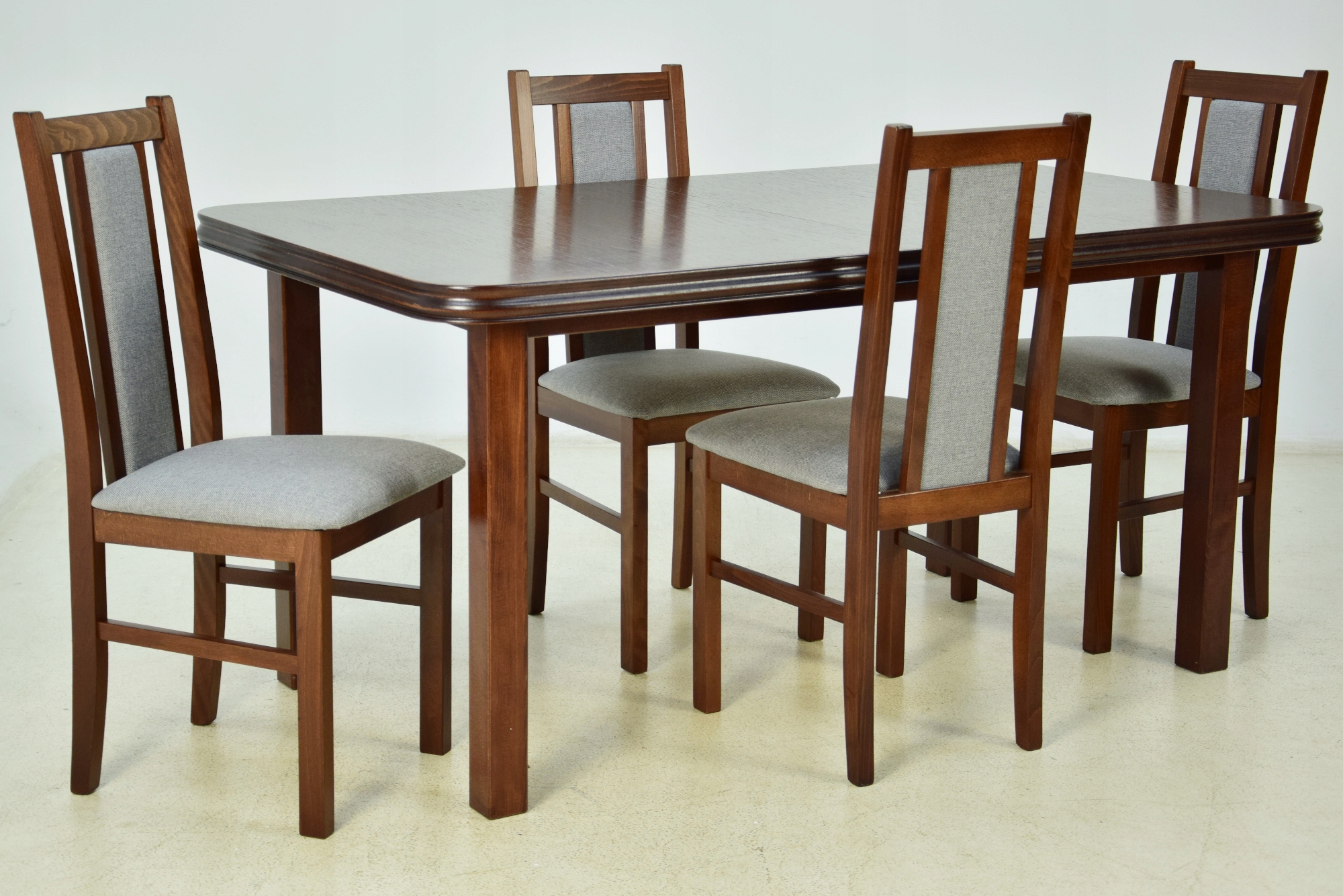 KOMPLET 4 krzesła i stół rozkładany MDF/OD RĘKI Szerokość stołu 90 cm