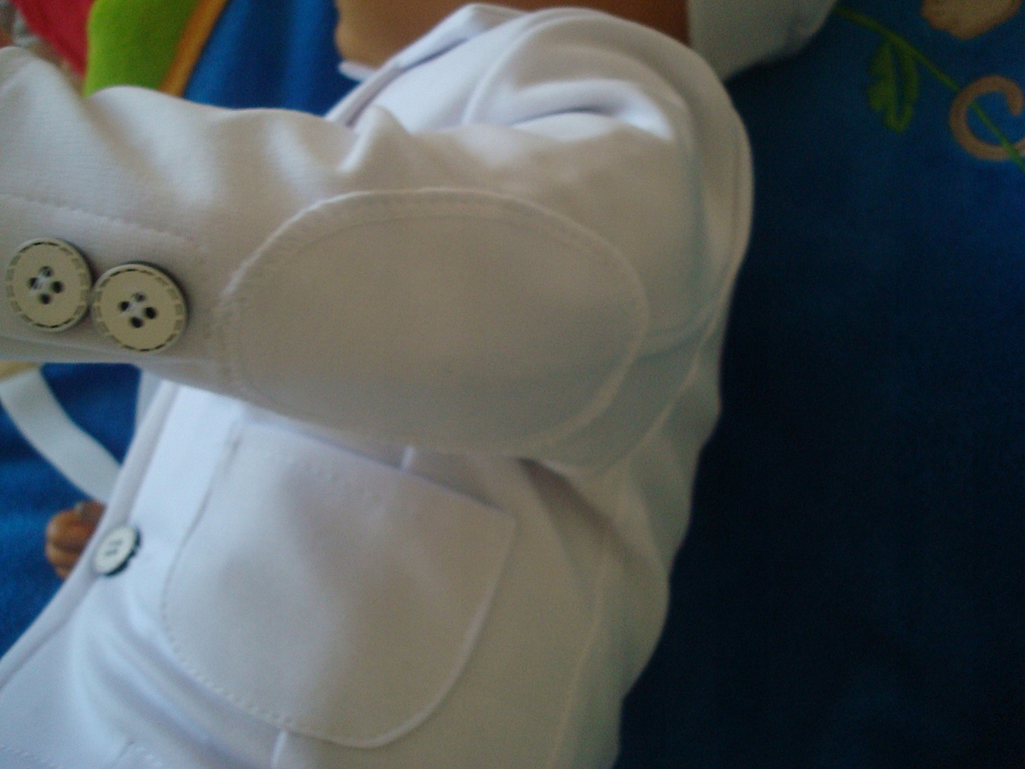 BAWEŁNA MARYNARKA KOMPLET UBRANKO/CHRZTU/WESELE/74 Kolor biały