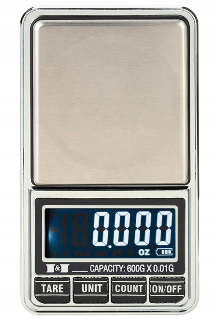 

Waga Jubilerska Elektroniczna 0,01G 600G Usb Hit