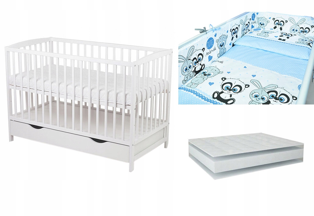 10el ŁÓŻECZKO DZIECIĘCE Z SZUFLADĄ POŚCIEL MATER %