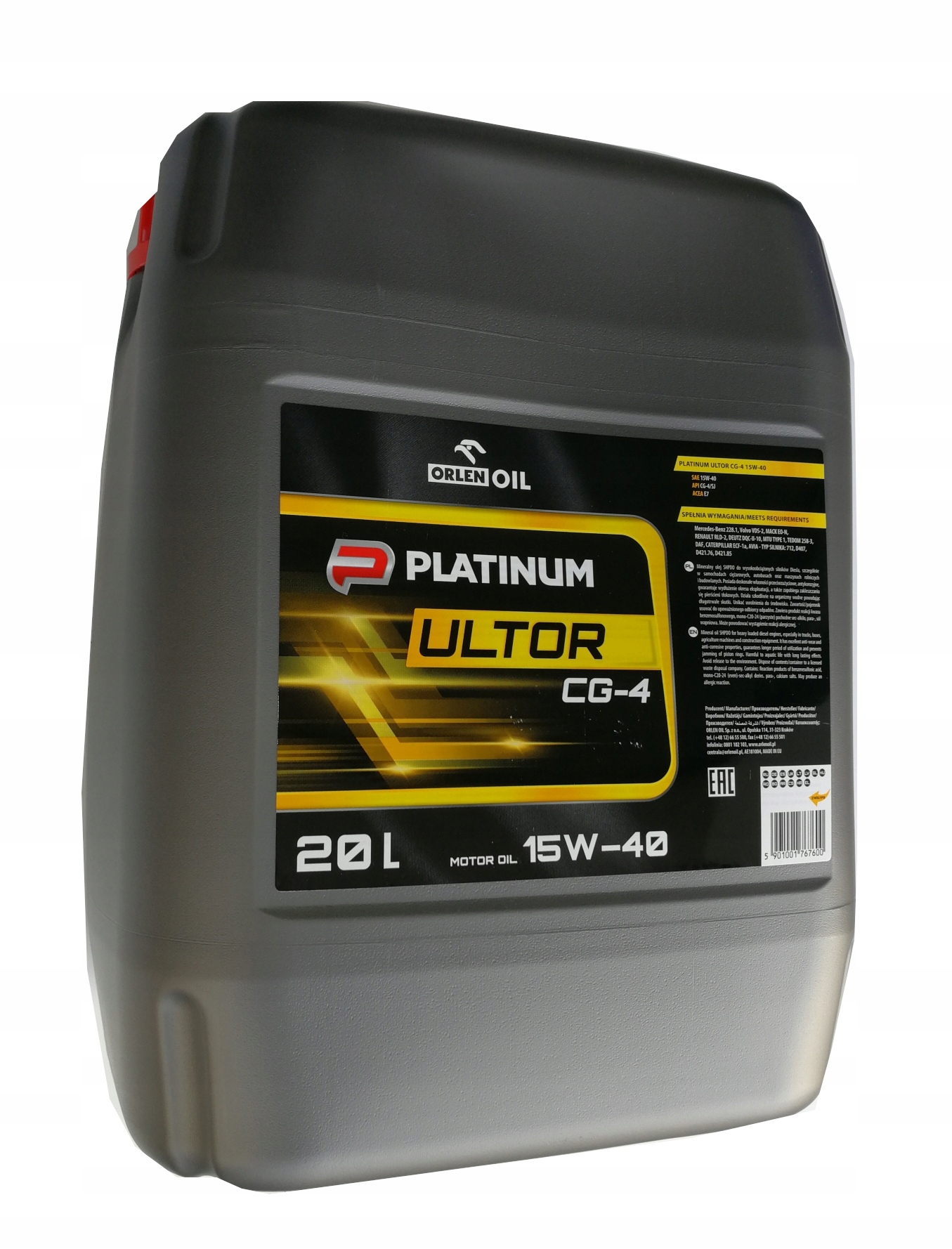 

Olej Platinum Ultor CG-4 15W/40 Shpdo Diesel 20L