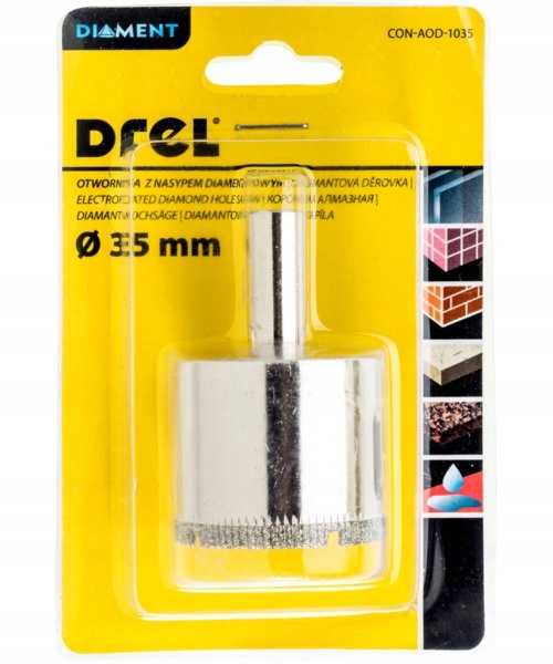

Otwornica diamentowa z nasypem 35mm Drel