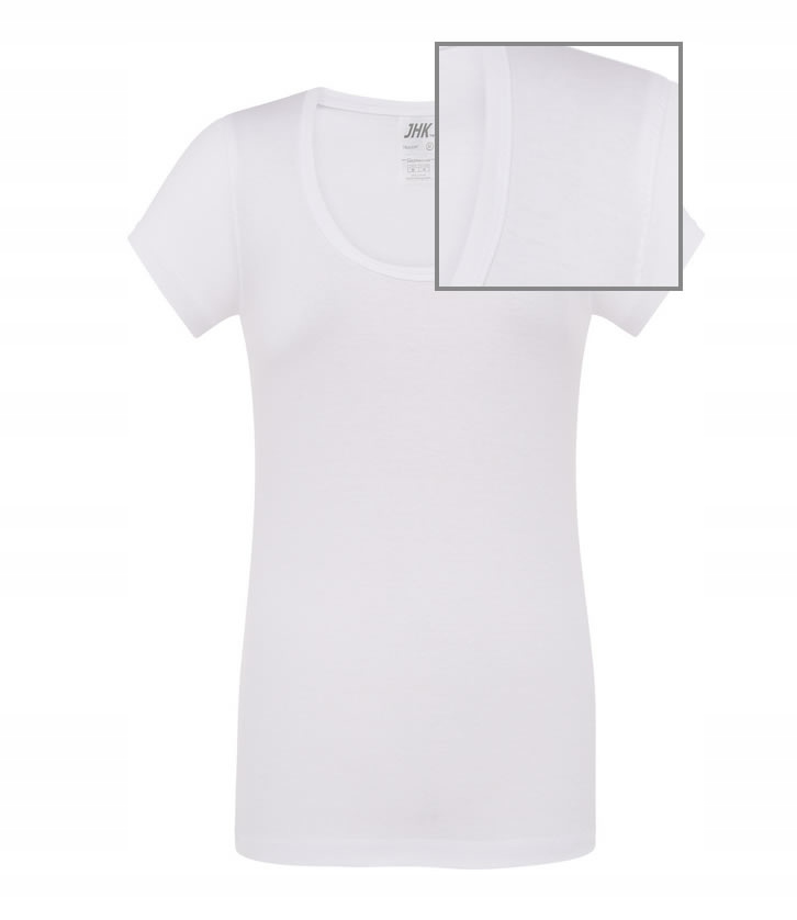 

Jhk Damska Koszulka T-shirt Dekolt Biała L