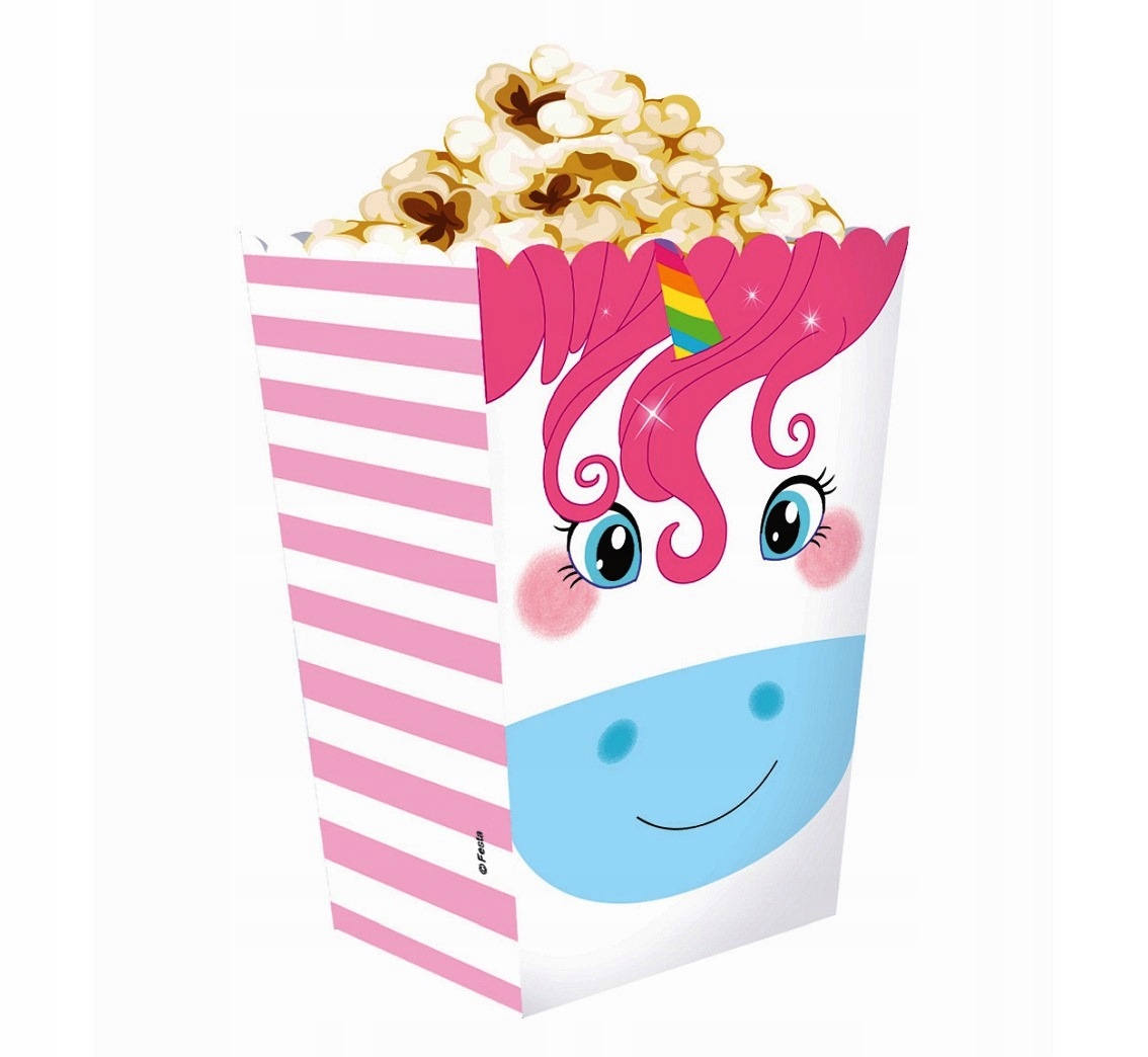 

Pudełko na popcorn Tęczowy Jednorożec pudełeczko
