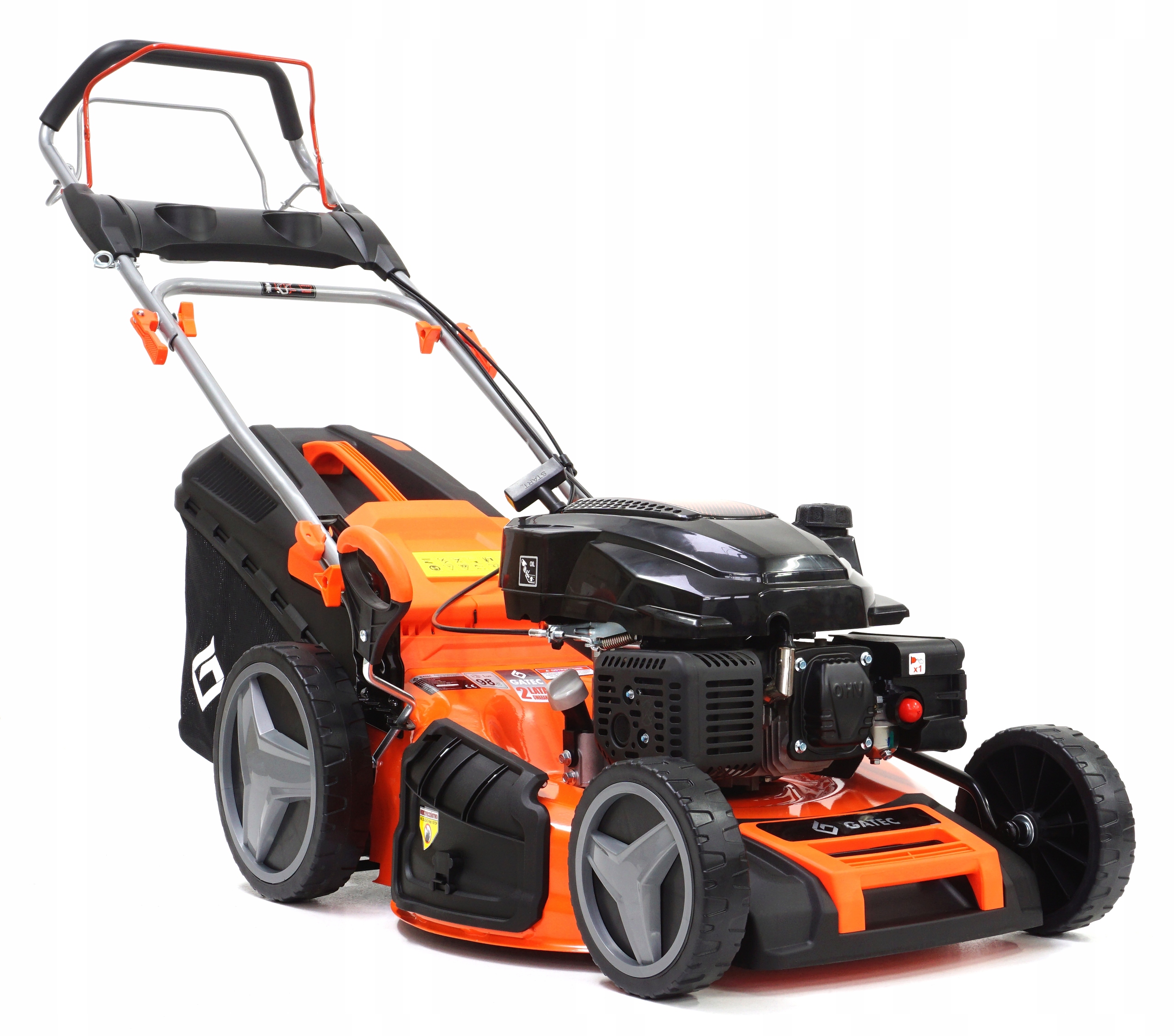 Benzininė vejapjovė Gatec su pavara ir elektriniu starteriu / 53 cm