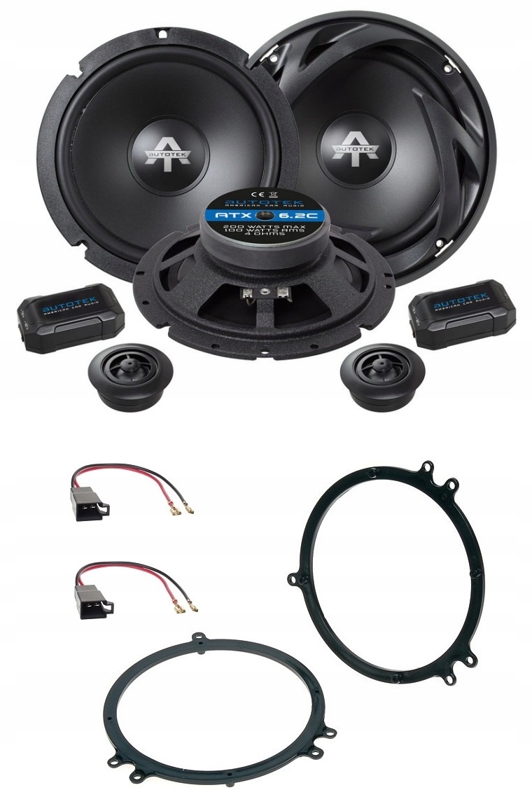 Autotek ATX6.2C Reproduktory vzdialenosti 16,5 cm Audi A3 8L A4 B5 Avant A6 C5 Tt