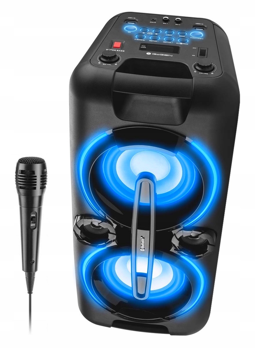Głośnik Bluetooth Mikrofon Karaoke 2xUSB AUX GoGEN