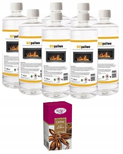 ZESTAW 7L bioetanol płyn BIOPALIWO + olejek do aromaterapii cynamon
