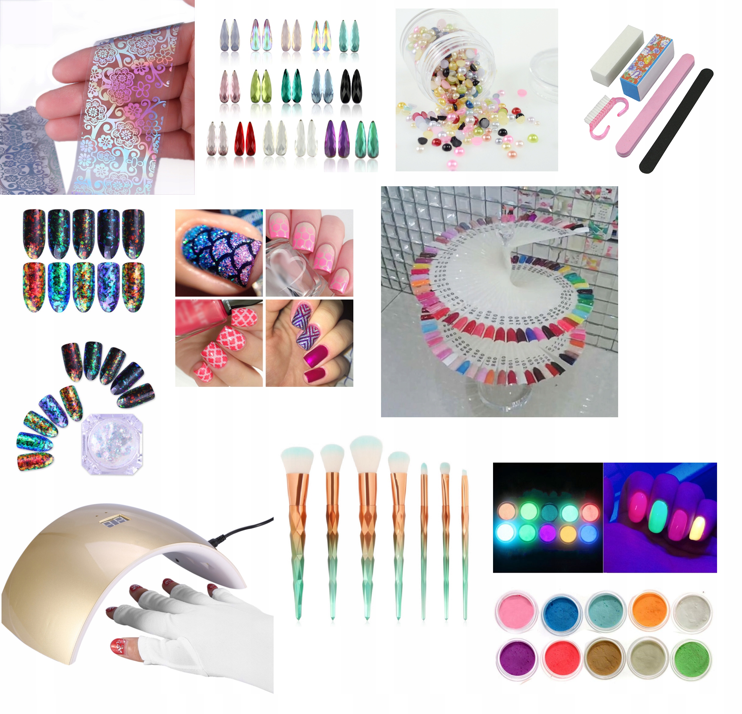 Karuzela manicure akrylowe perełki strong Color Marka inna marka