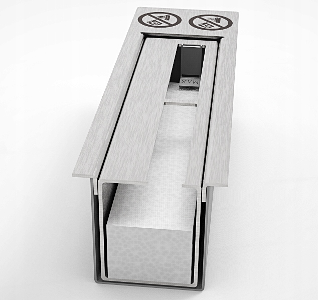 DŁUGI BIOKOMINEK PALNIK LINIOWY 53cm certyfikatTUV Głębokość produktu 6 cm