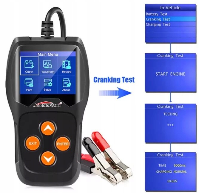 TESTER DO BATERII AKUMULATOROW 12V KONNWEI KW 600 Rated voltage 12 V