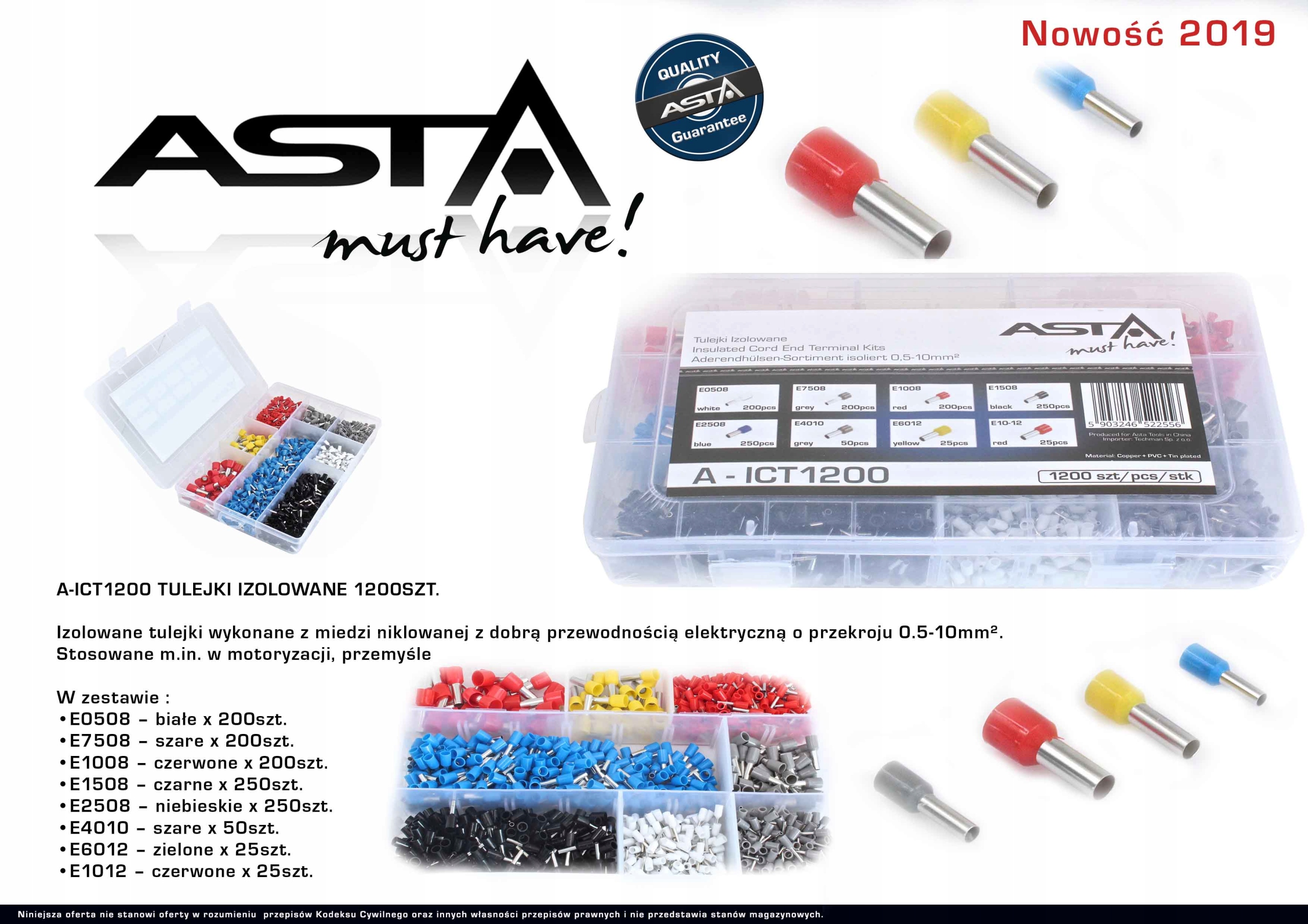 TULEJKI PRASKA SZESCIOKATNA DO TULEJEK KABLOWYCH Brand Asta