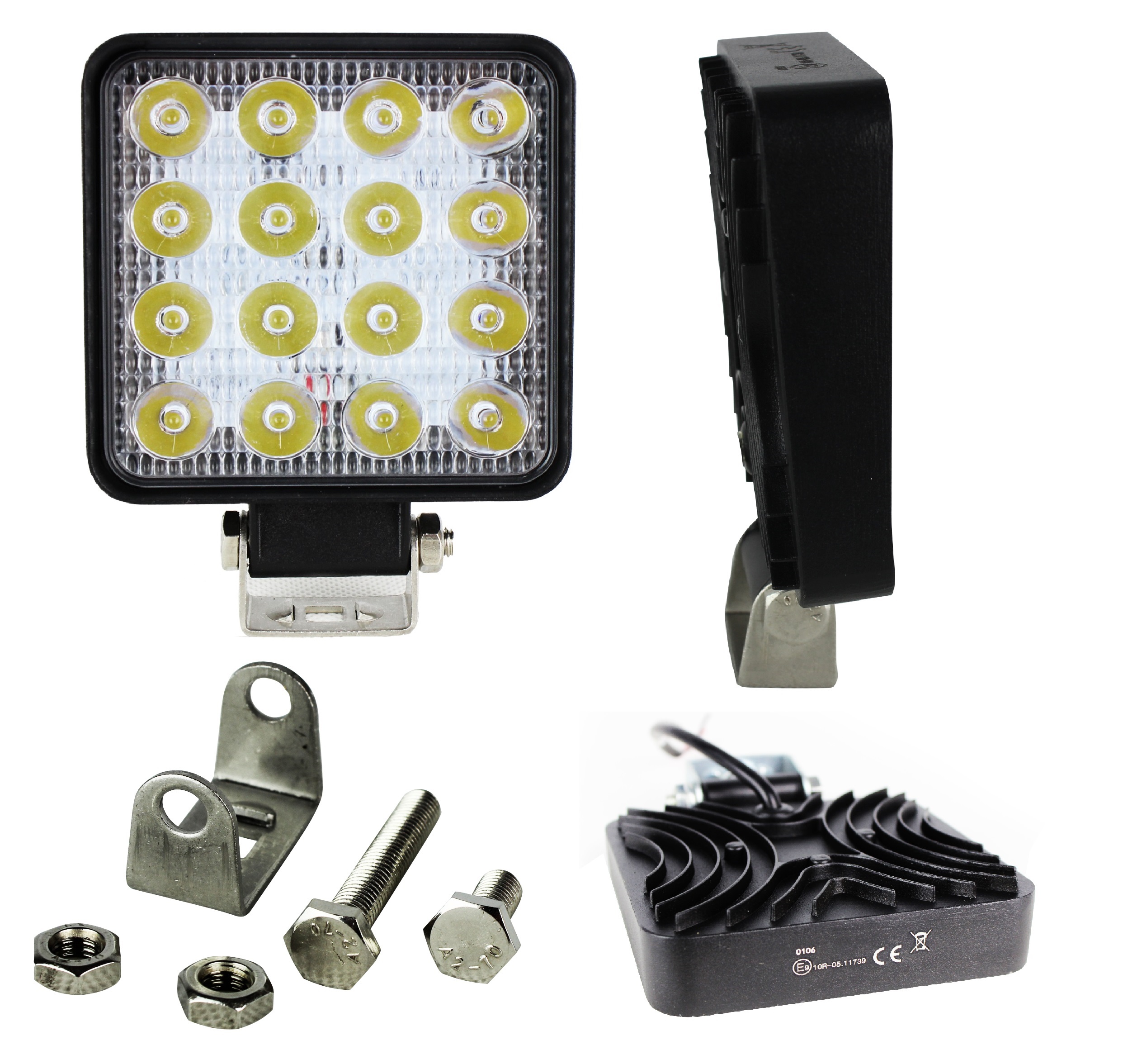 

Lampa Led Robocza 16 Led Halogen 48W 10-30V Ce R10