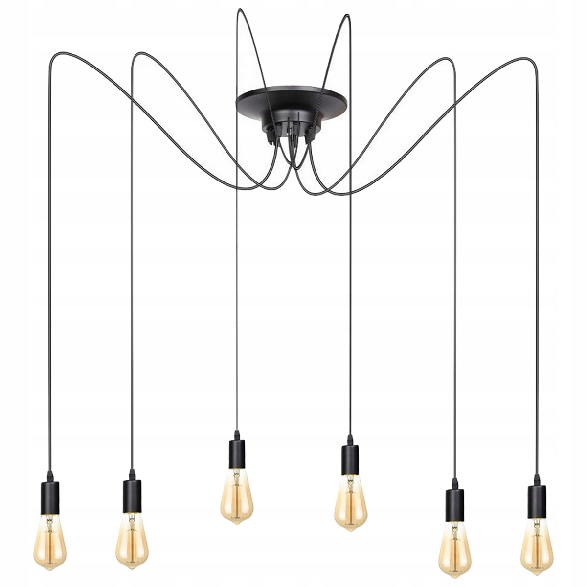 LAMPA SUFITOWA WISZĄCA ŻYRANDOL PAJĄK 6 E27 LED