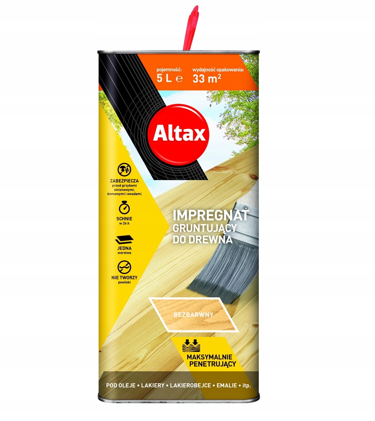 

Altax Penetrin Impregnat Gruntujący Do Drewna 5L