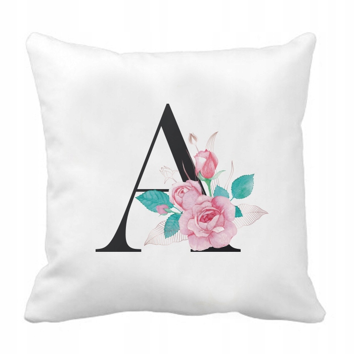 

Poszewka na poduszkę Litery kwiaty Inicjały imię
