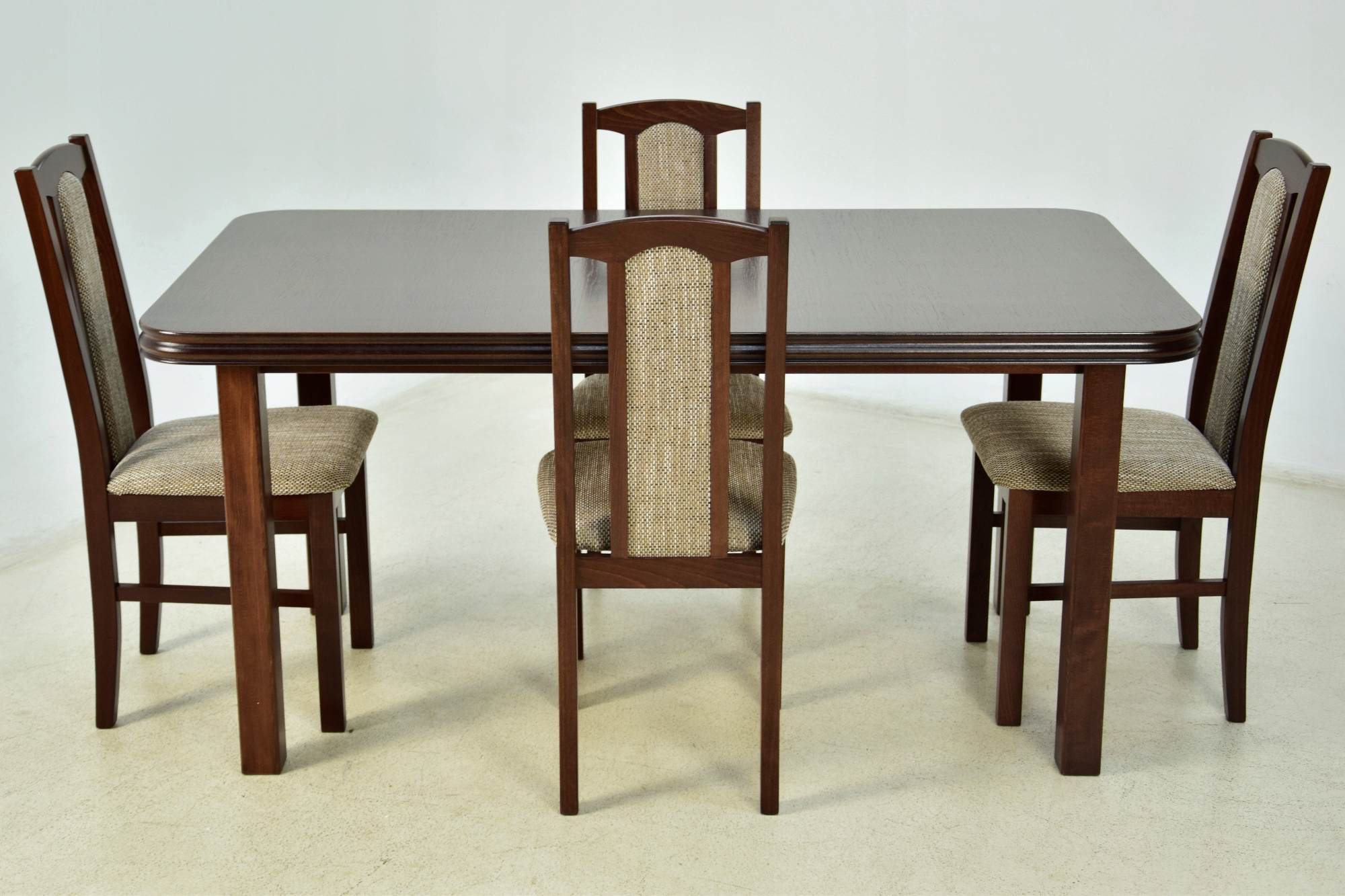 KOMPLET do JADALNI 4 krzesła i stół rozsuwany Maksymalna długość rozłożonego stołu 200 cm