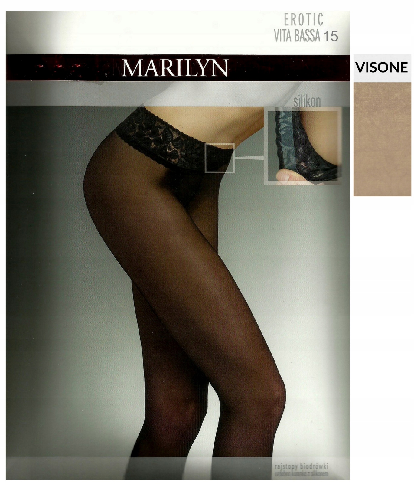 

Rajstopy Marilyn Erotic Silikon 15 Den visone 3M