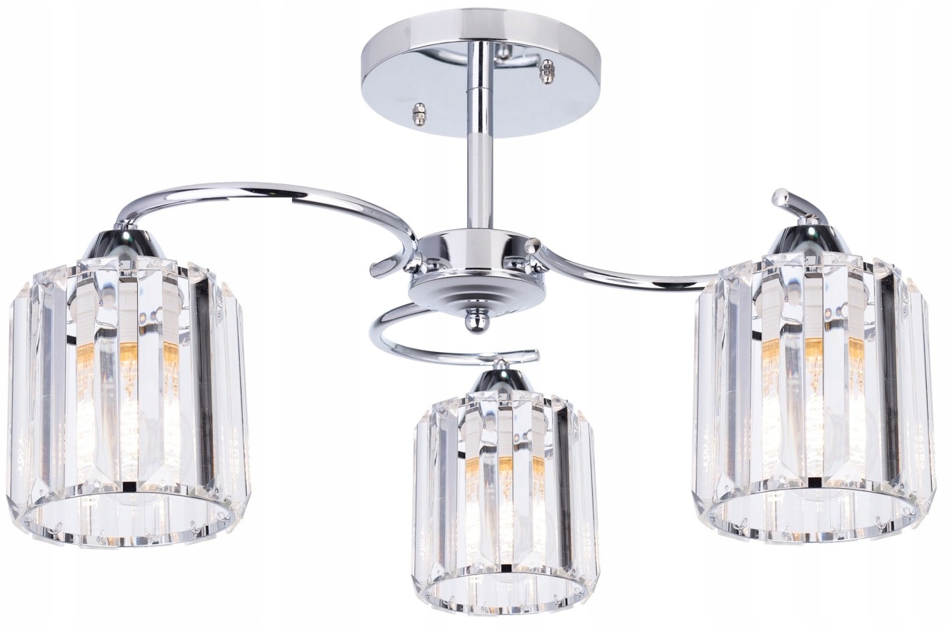 

Lampa Wisząca Chrom Żyrandol plafon led