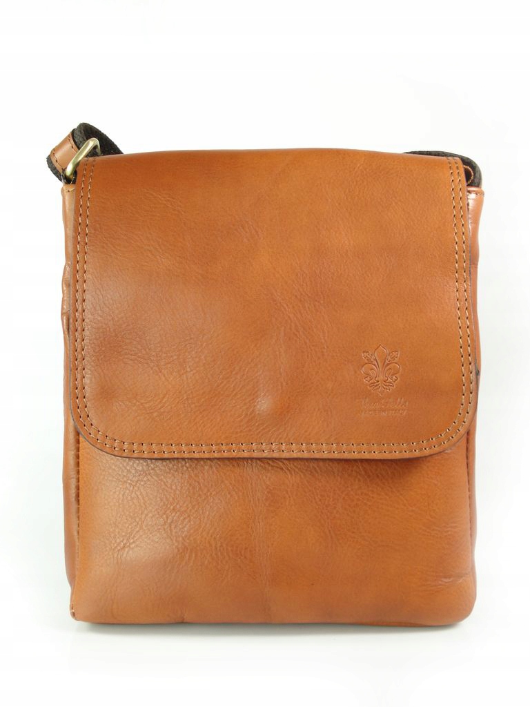 

Listonoszka Vera Pelle A5 Włoska Skórzana Camel