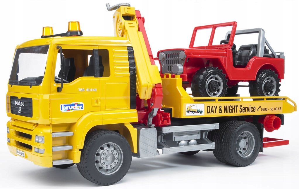 

Bruder 02750 Man Tga Pomoc Drogowa Laweta + auto