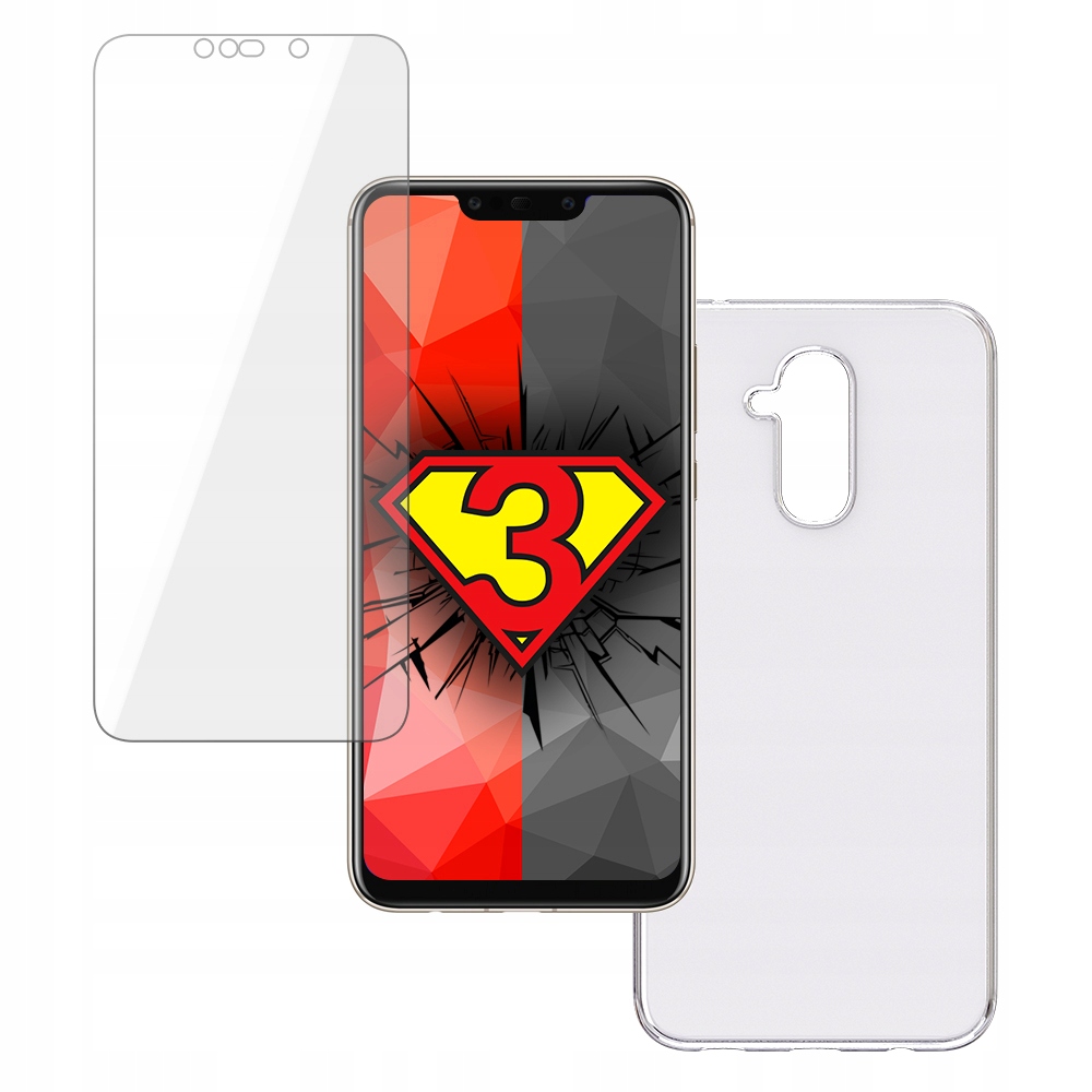 

Szkło hybrydowe + Etui 3mk do Huawei Mate 20 Lite