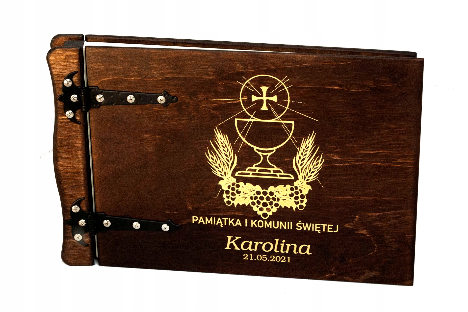 ALBUM DREWNIANY NA ZDJĘCIA KOMUNIA ŚWIĘTA