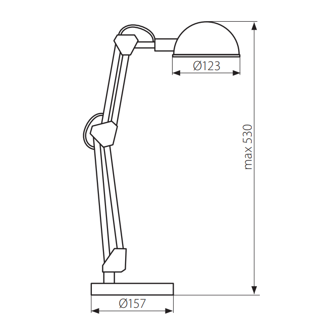 Lampka biurkowa Kanlux Pixa czarny moc do 40 W Kolekcja Pixa