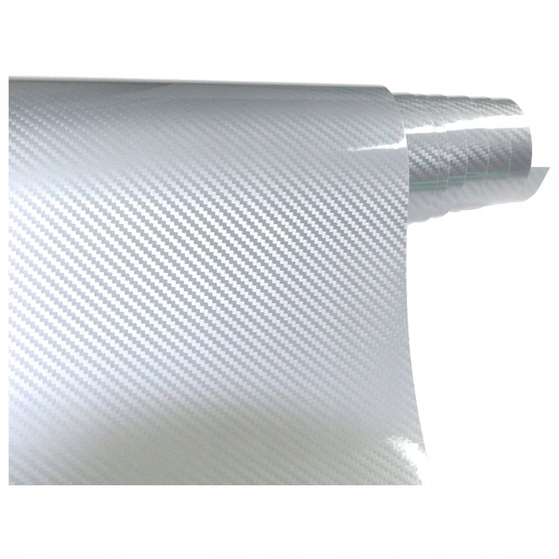 

Folia Okleina Carbon 5D Połysk Srebrna 152 x 10 cm