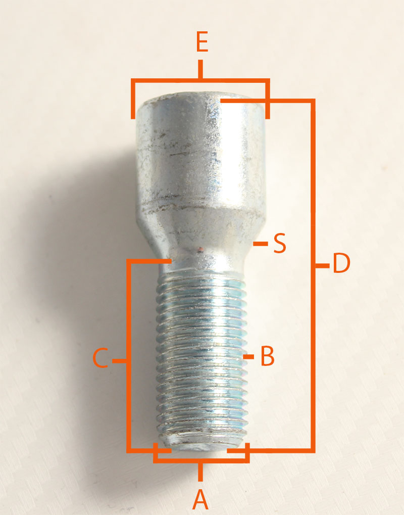 SRUBY do kol 12x1 25x28 torx WASKIE OTWORY CITROEN Thread M12x1 25