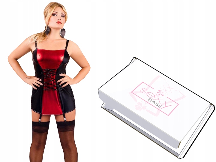 

Halka Plus Size z Paskami do pończoch 54-56