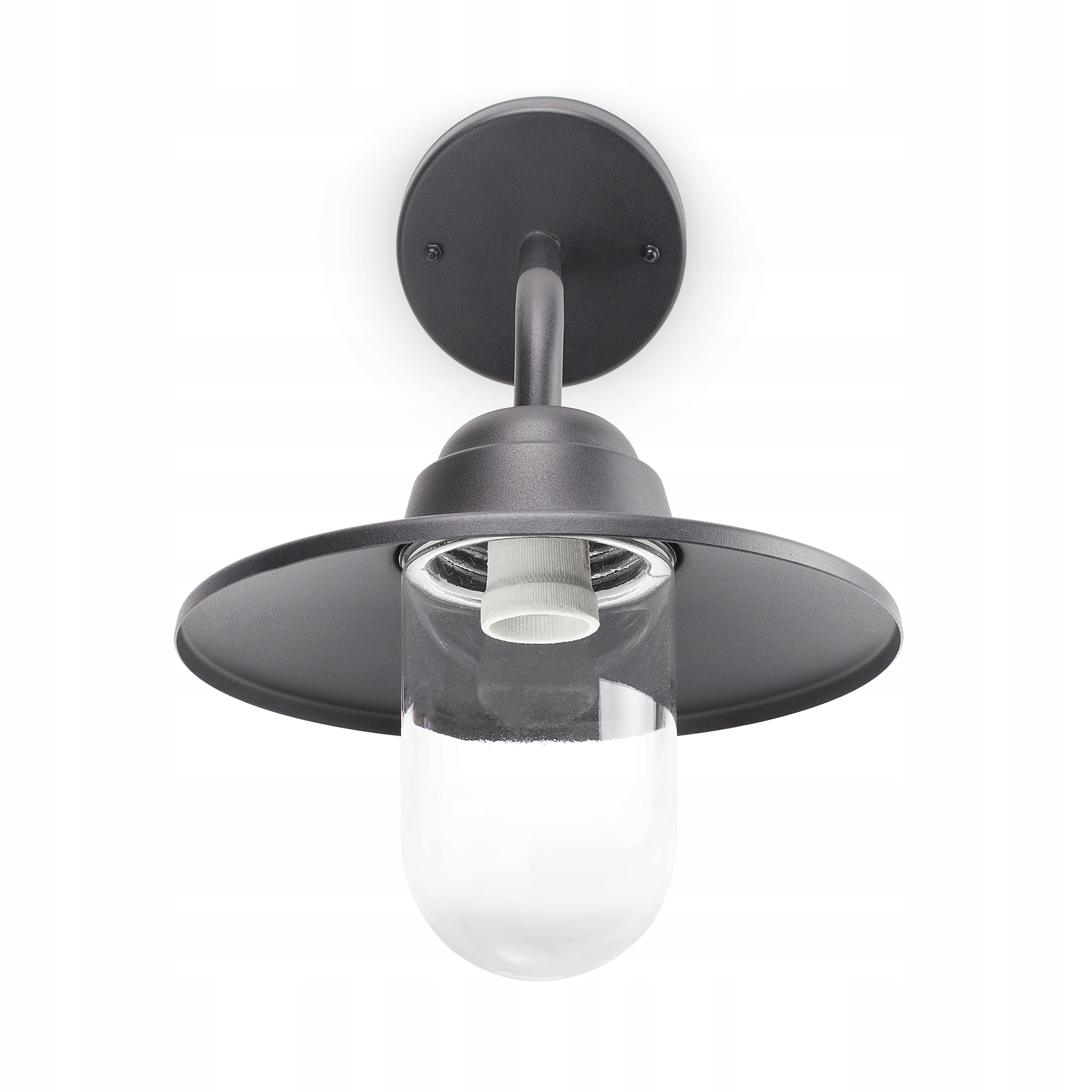 METALOWY Czarny KLASYCZNY kinkiet ścienny ze SZKLANYM kloszem i żarówka LED Kod producenta GWC-001-HB