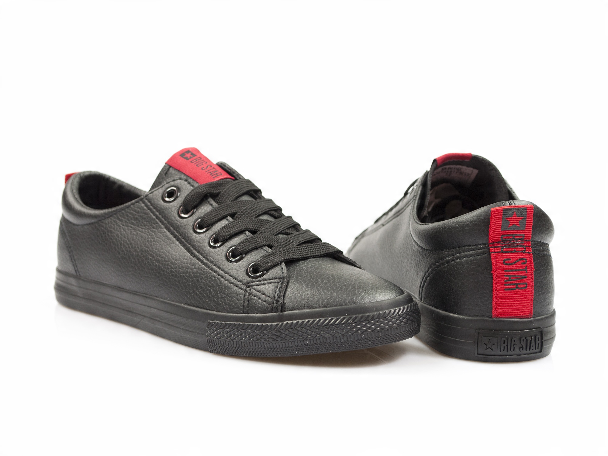 

trampki damskie Big Star DD274687 czarne Ekoskóra