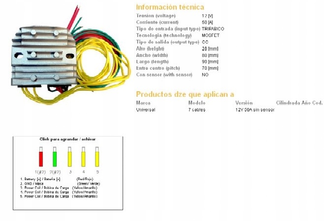 REGULATOR NAPIĘCIA UNIWERSALNY MOSFET 7 KABLI