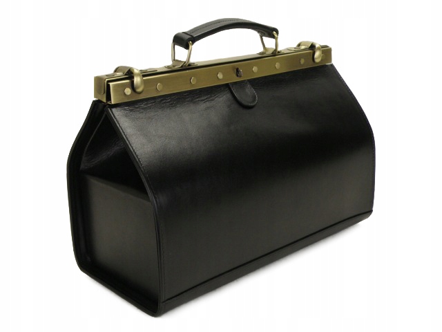 Skórzana Torba lekarska Biglówka 1235 [L] Głębokość produktu 19 cm