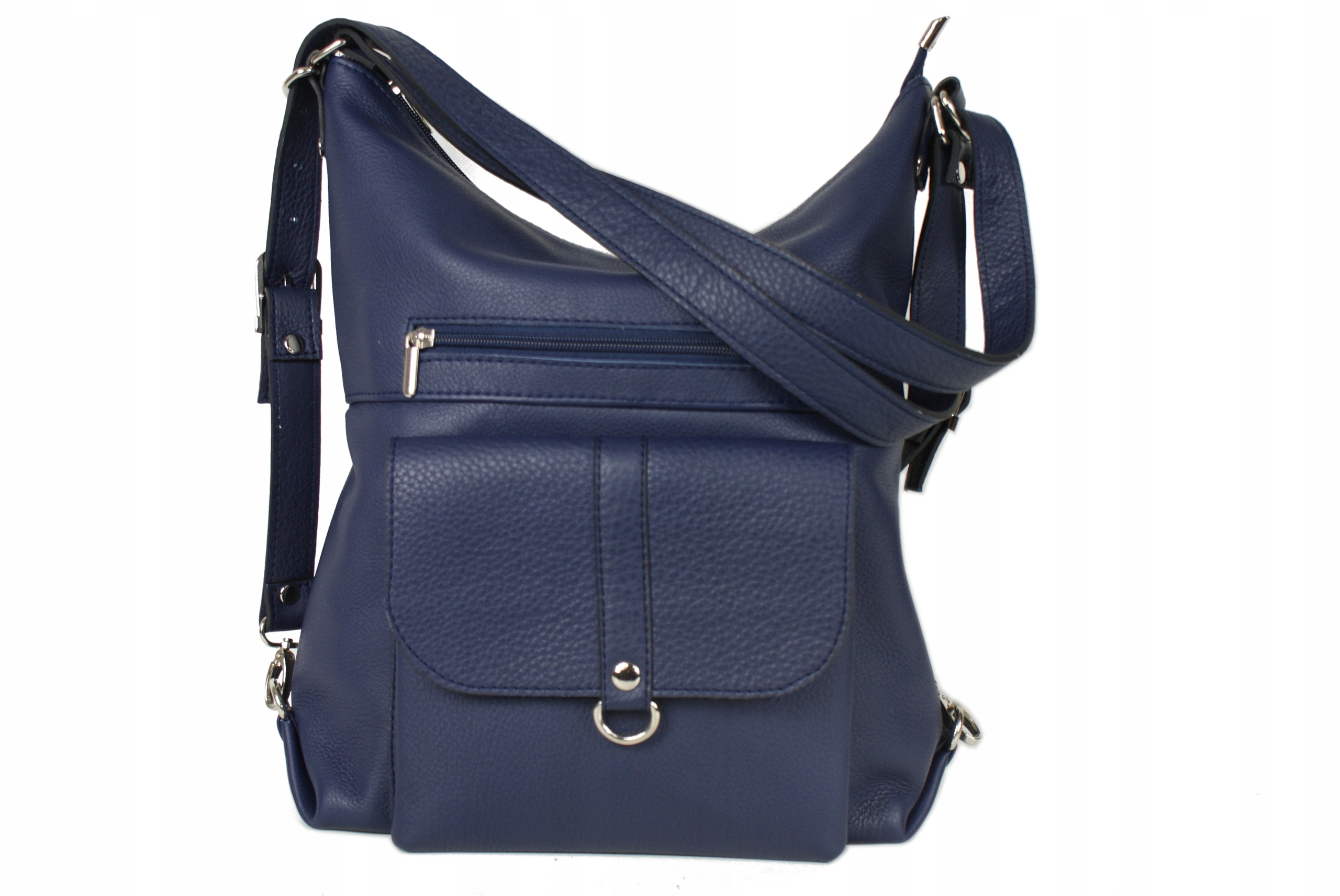 SKÓRZANY PLECAK TORBA DAMSKA 2W1 WOREK SHOPPER A4