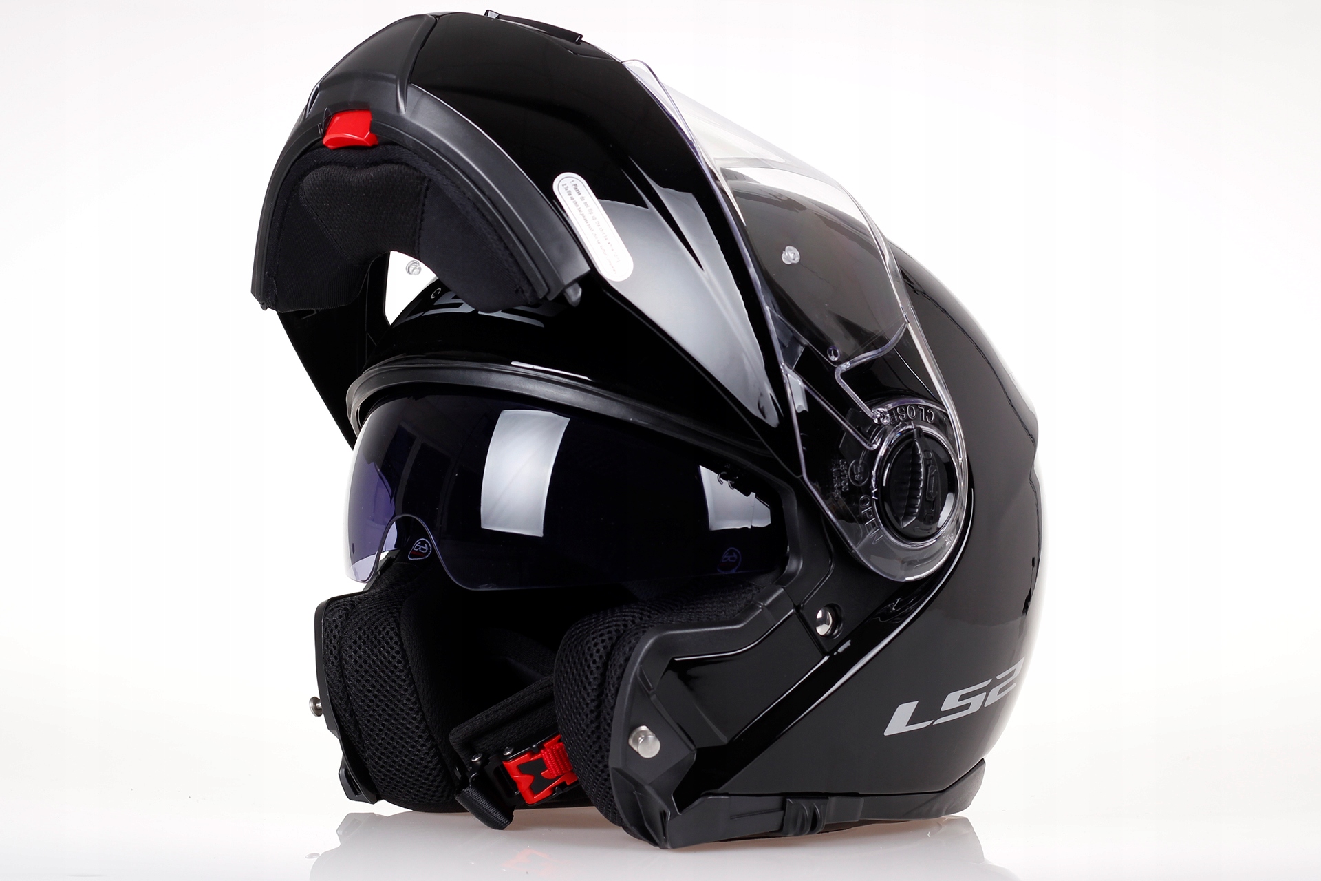 SZCZĘKOWY KASK MOTOCYKLOWY LS2 FF325 STROBE czarny Rozmiar M